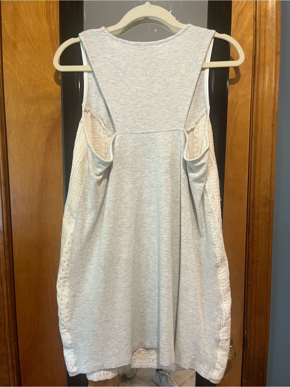 dolan Cream Lace-Panel Sleeveless Mini Dress - Picture 4 of 9